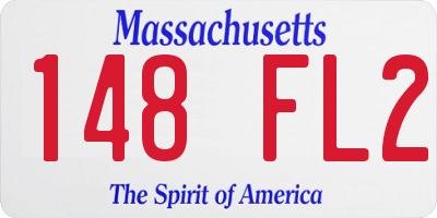 MA license plate 148FL2
