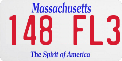 MA license plate 148FL3