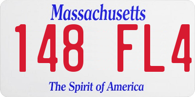 MA license plate 148FL4