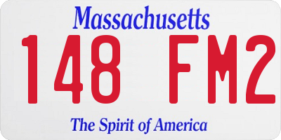 MA license plate 148FM2