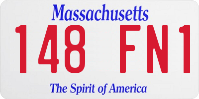 MA license plate 148FN1