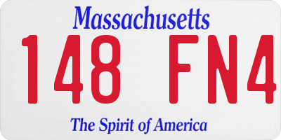 MA license plate 148FN4