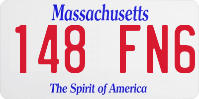 MA license plate 148FN6