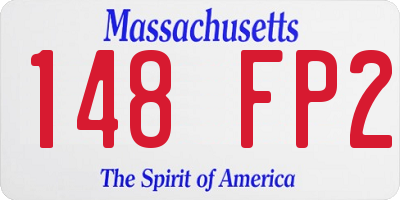 MA license plate 148FP2