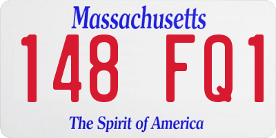 MA license plate 148FQ1
