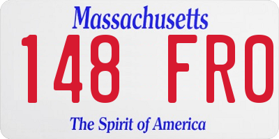 MA license plate 148FR0