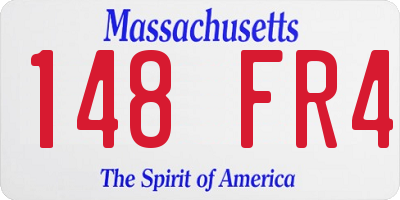 MA license plate 148FR4