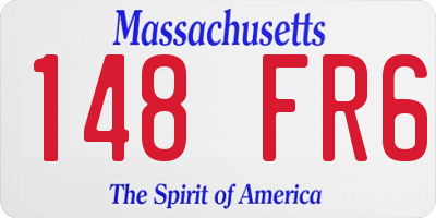 MA license plate 148FR6