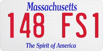 MA license plate 148FS1