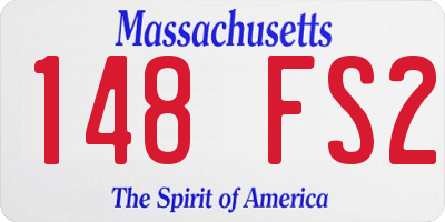 MA license plate 148FS2