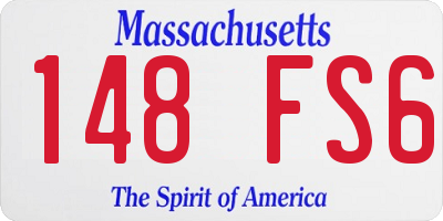 MA license plate 148FS6