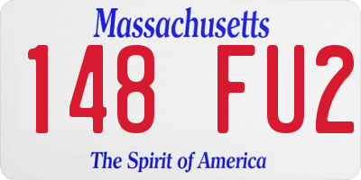 MA license plate 148FU2