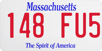 MA license plate 148FU5