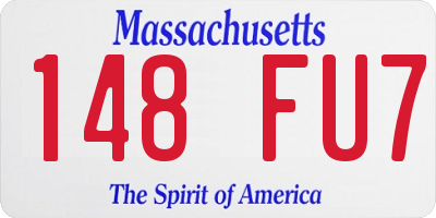 MA license plate 148FU7