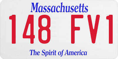 MA license plate 148FV1
