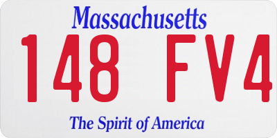 MA license plate 148FV4