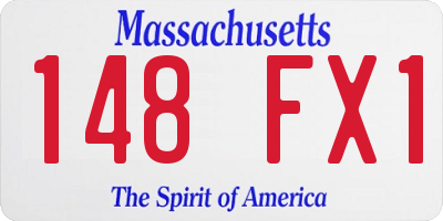 MA license plate 148FX1