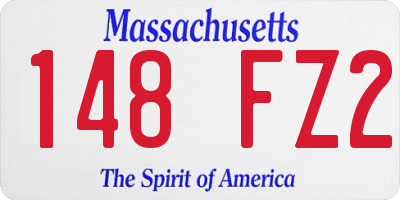 MA license plate 148FZ2