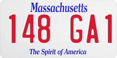 MA license plate 148GA1