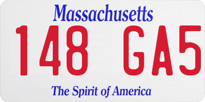 MA license plate 148GA5
