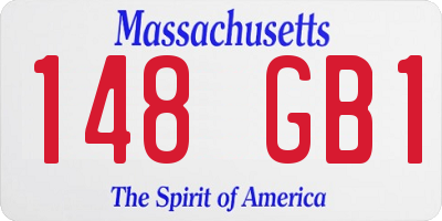 MA license plate 148GB1