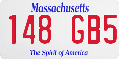 MA license plate 148GB5