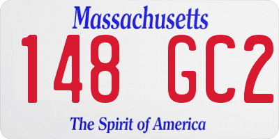 MA license plate 148GC2