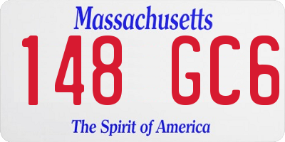 MA license plate 148GC6
