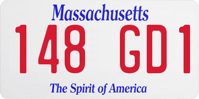 MA license plate 148GD1
