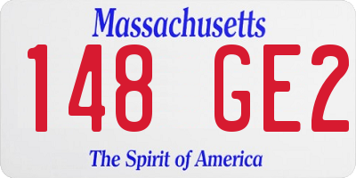 MA license plate 148GE2