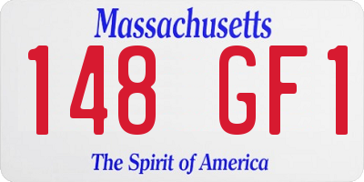 MA license plate 148GF1