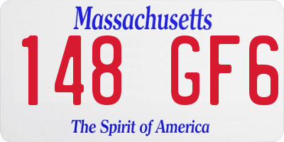 MA license plate 148GF6