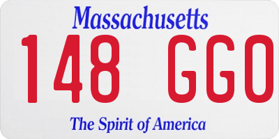 MA license plate 148GG0