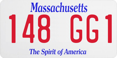 MA license plate 148GG1