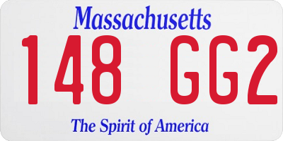 MA license plate 148GG2