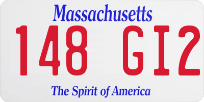 MA license plate 148GI2