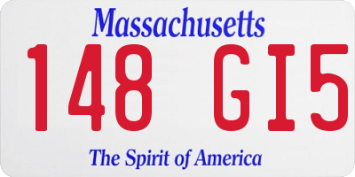 MA license plate 148GI5