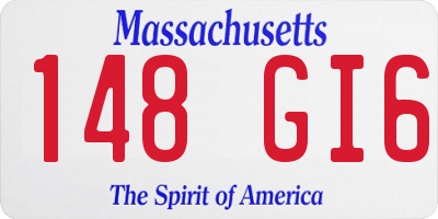 MA license plate 148GI6