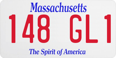 MA license plate 148GL1