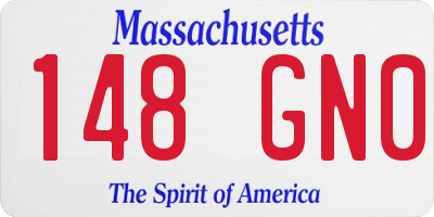 MA license plate 148GN0