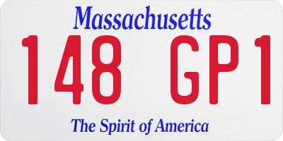 MA license plate 148GP1