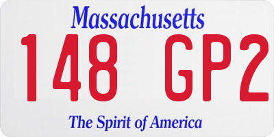 MA license plate 148GP2