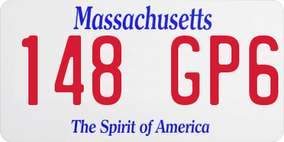 MA license plate 148GP6