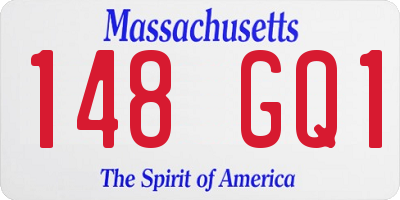 MA license plate 148GQ1
