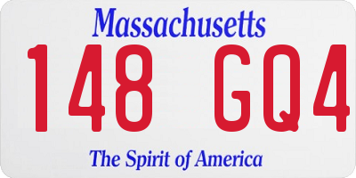 MA license plate 148GQ4