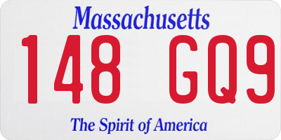 MA license plate 148GQ9