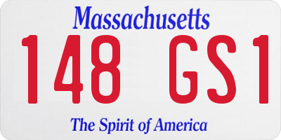 MA license plate 148GS1
