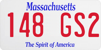 MA license plate 148GS2