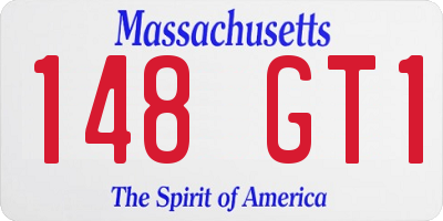 MA license plate 148GT1