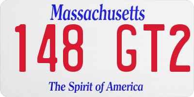 MA license plate 148GT2
